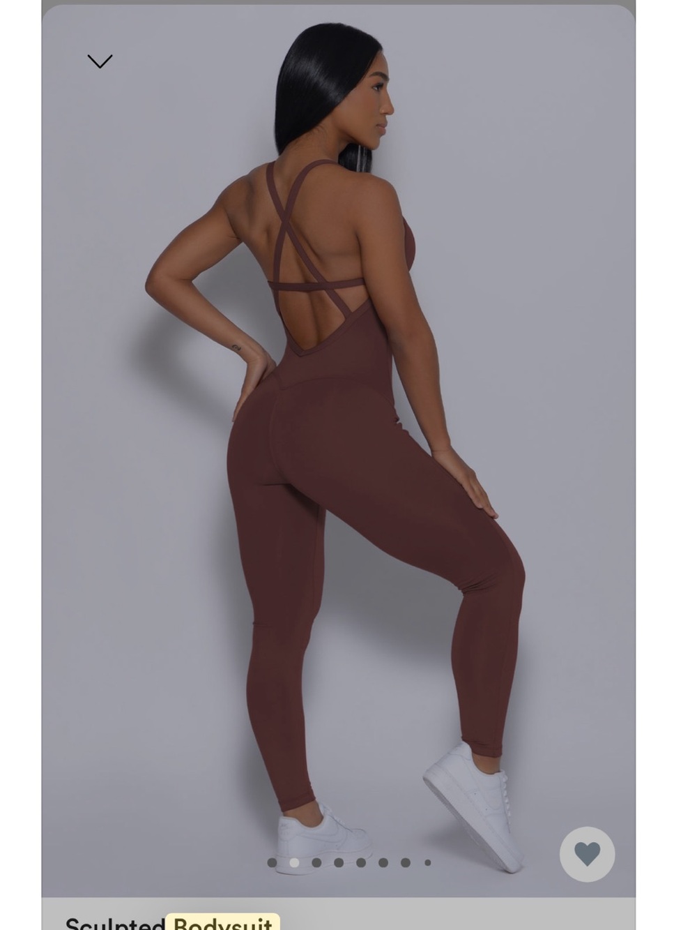 NWT Bombshell sportswear Sculpted Chocolate Bodysuit